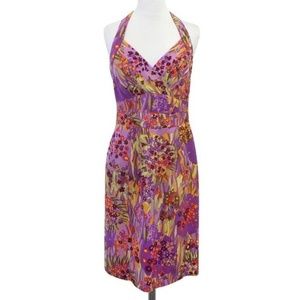 KAY UNGER Floral Halter Dress